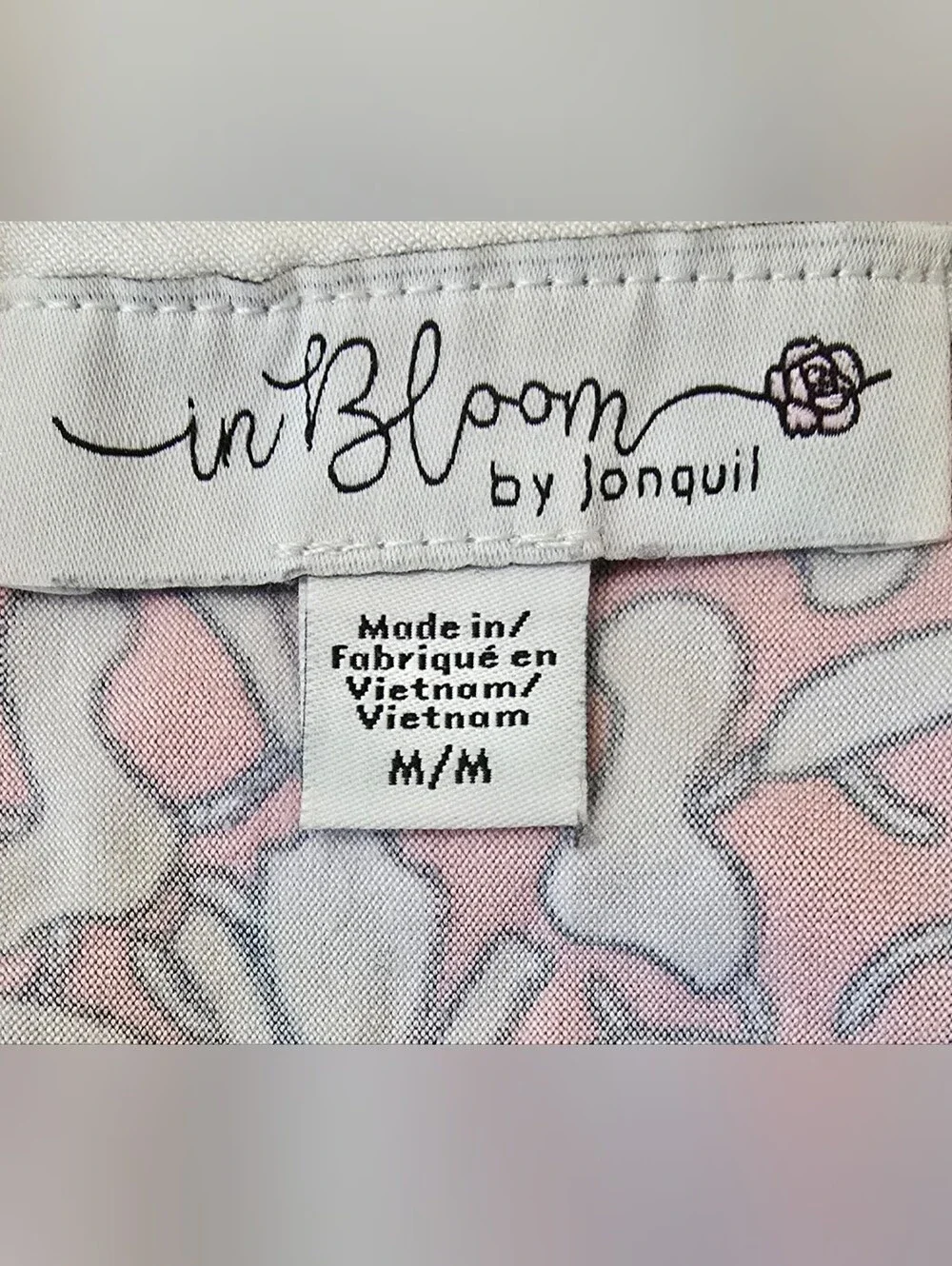 In Bloom By Jonquil Coral Printed Tank & Lace Trim Loung/sleep Shorts Set Size M